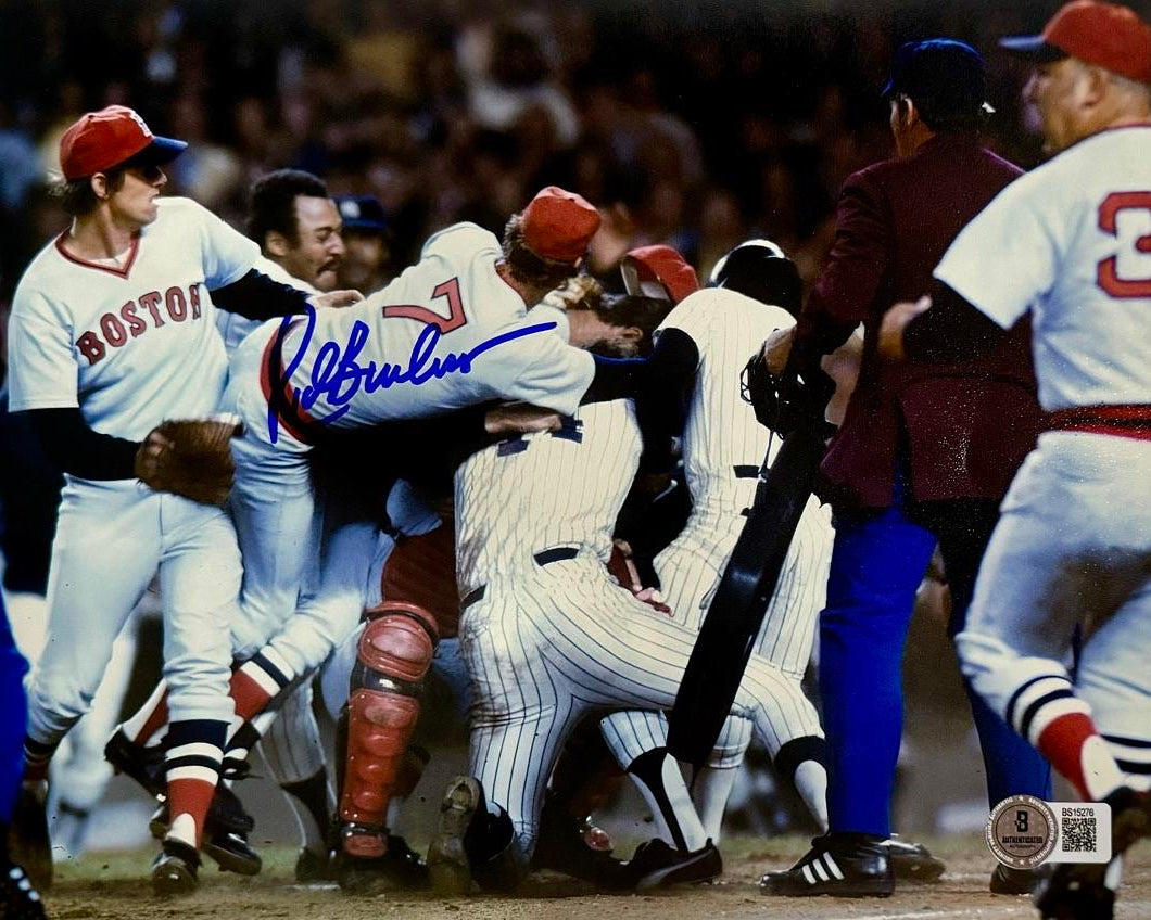 Rick Burleson Signed 8x10 Boston Red Sox Beckett COA #02